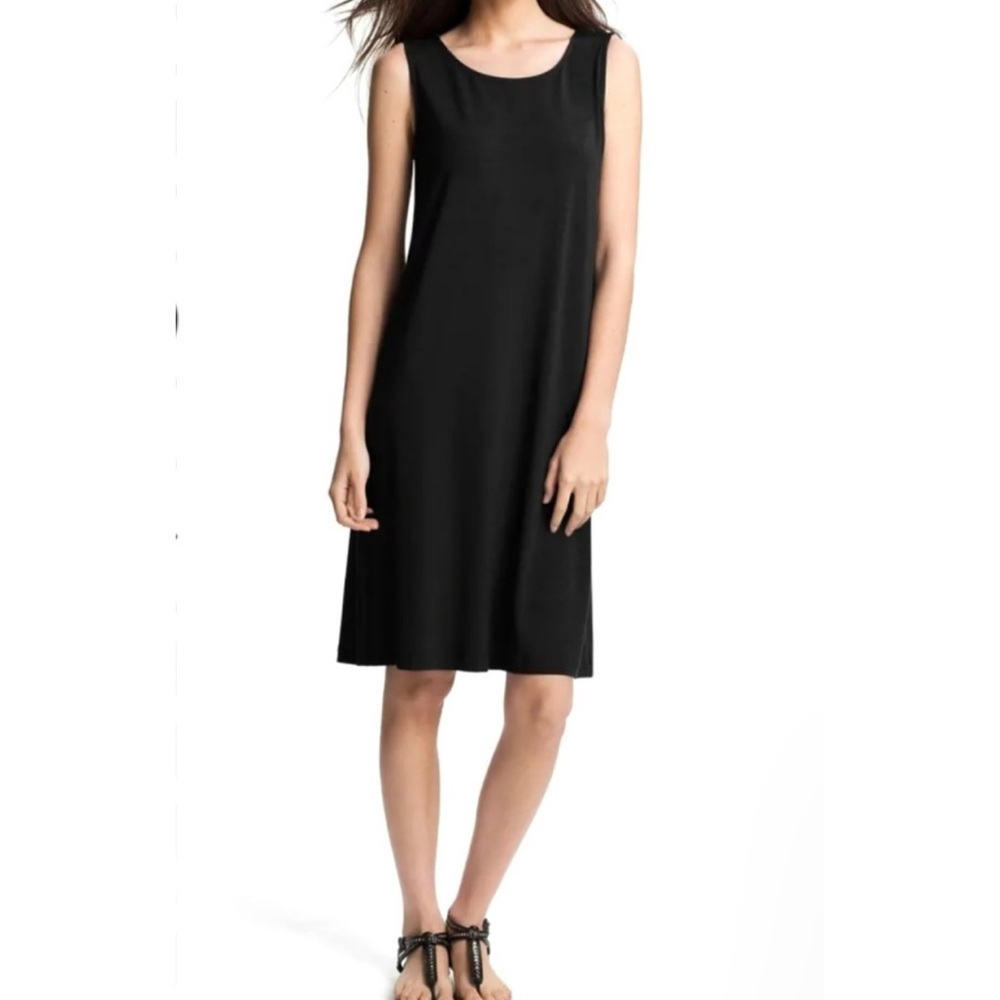 Eileen Fisher Jewel Neck Sleeveless Dress